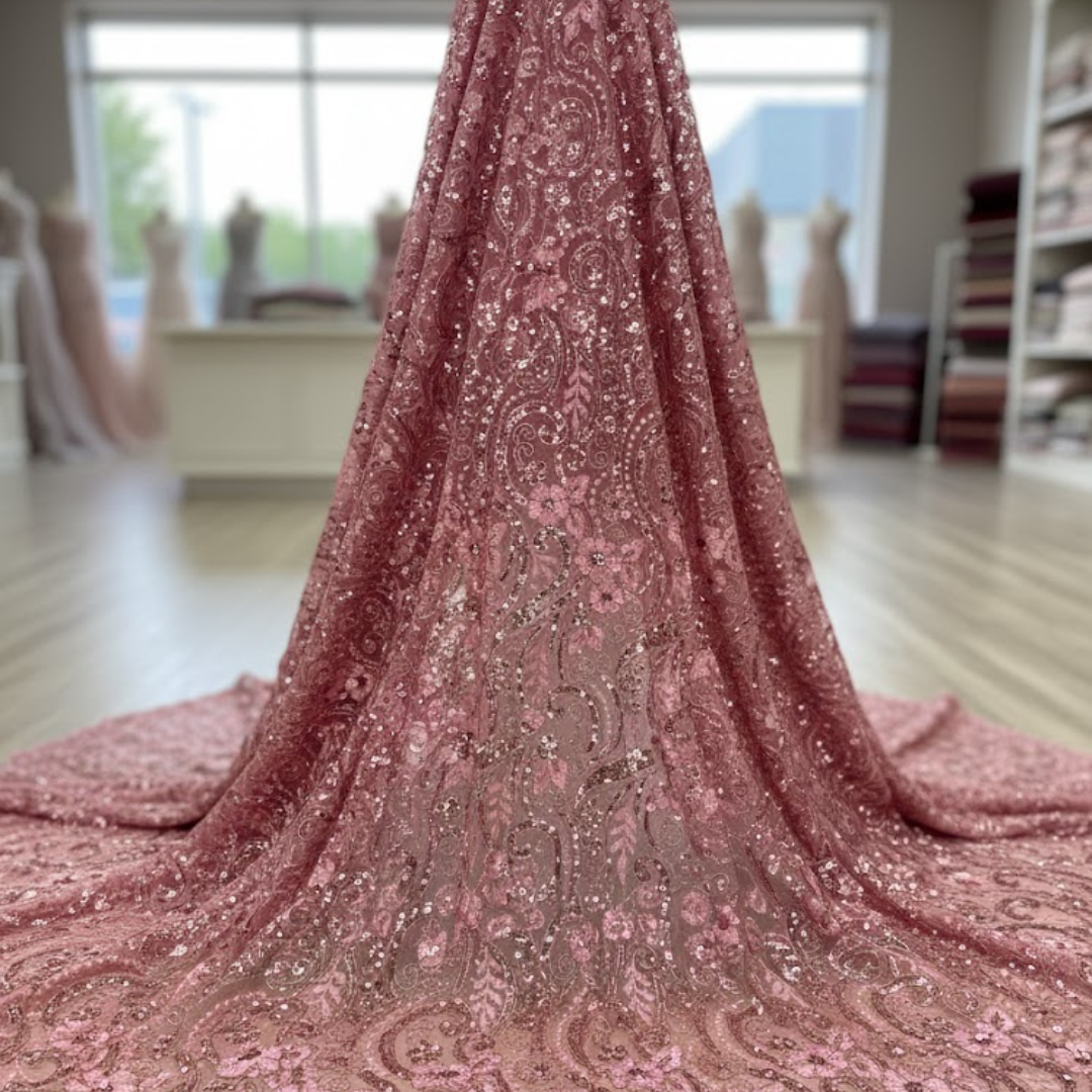 colección chantilly con Lentejuelas 1.30 De Ancho.