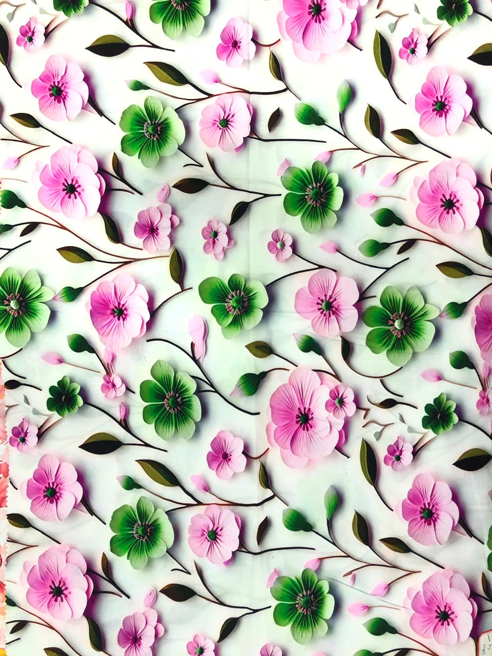 Tela Chalis Rayón Estampado floral X Metro.