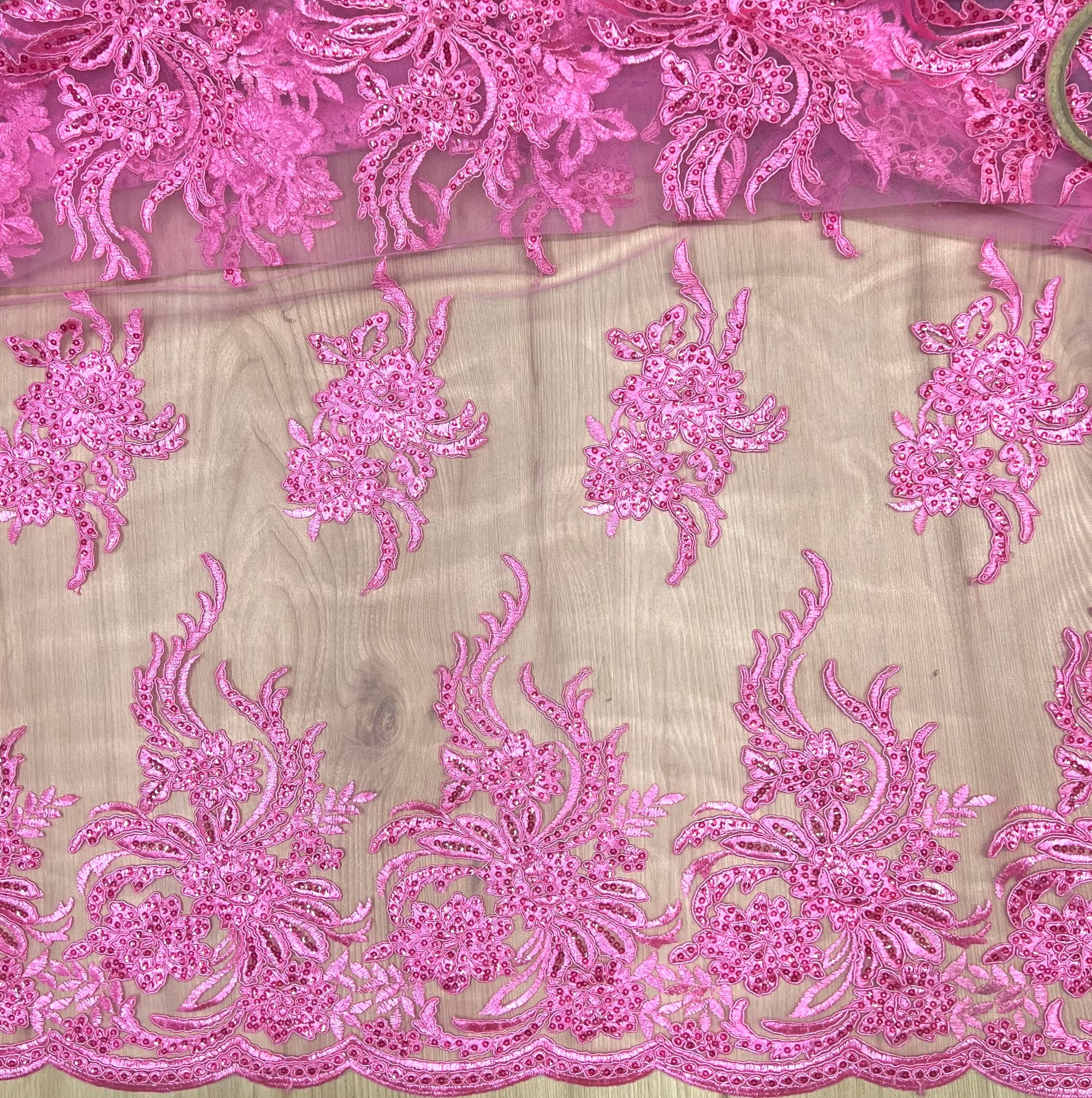 Tela Chantilly Lentejuela X Metro.