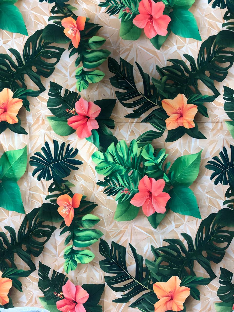 Tela Chalis Rayón Estampado Botánico X Metro.