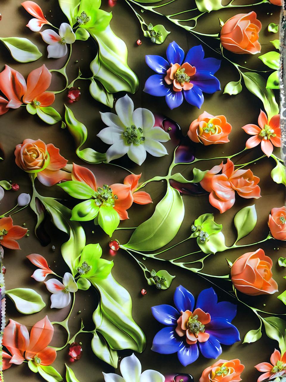 Tela Chalis Rayón Estampado Floral X Metro.