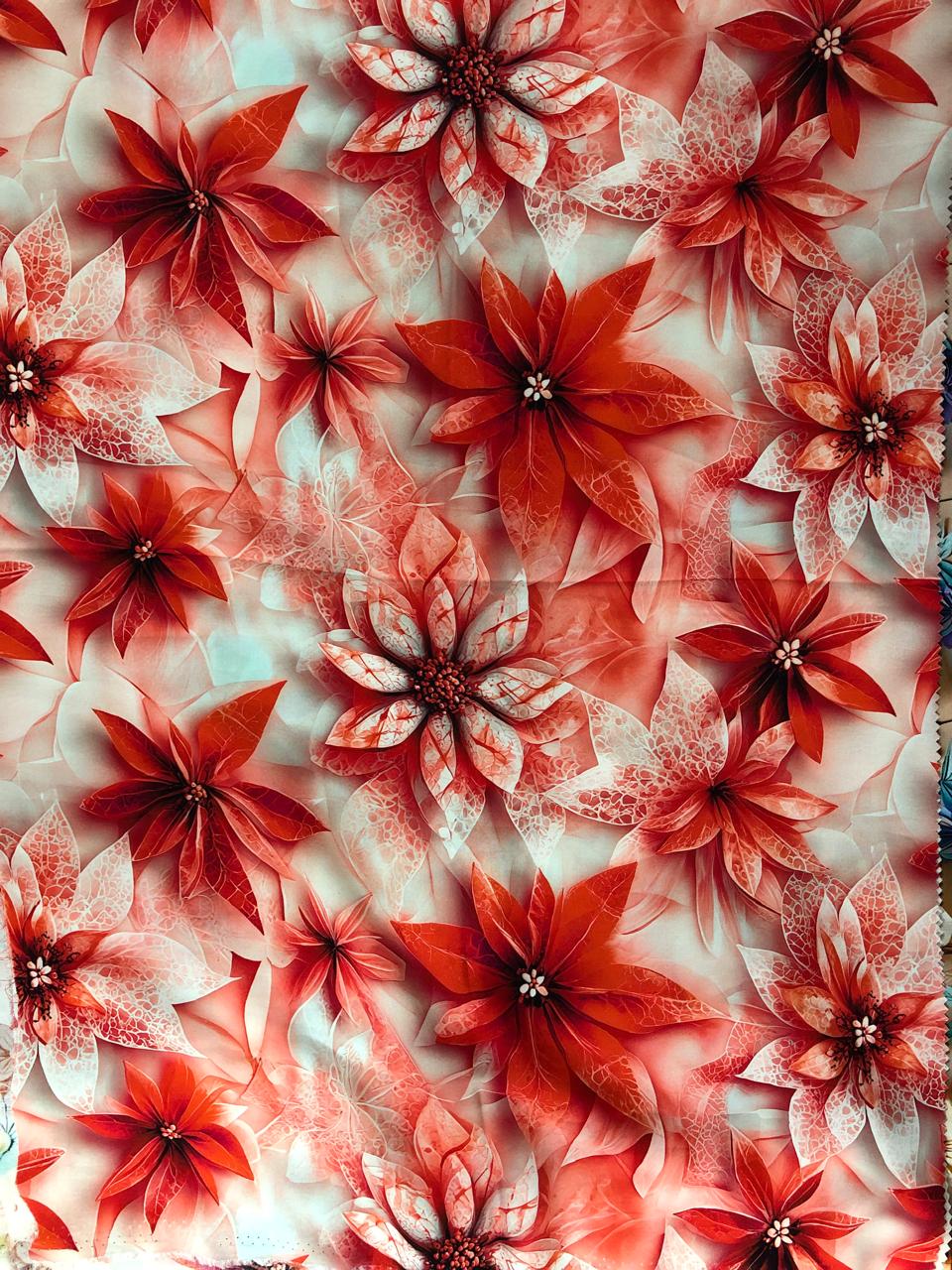 Tela Chalis Rayón Estampado Floral X Metro.