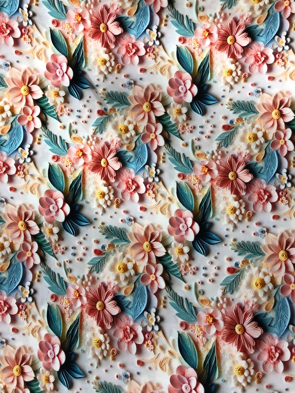 Tela Chalis Rayón Estampado Floral X Metro.