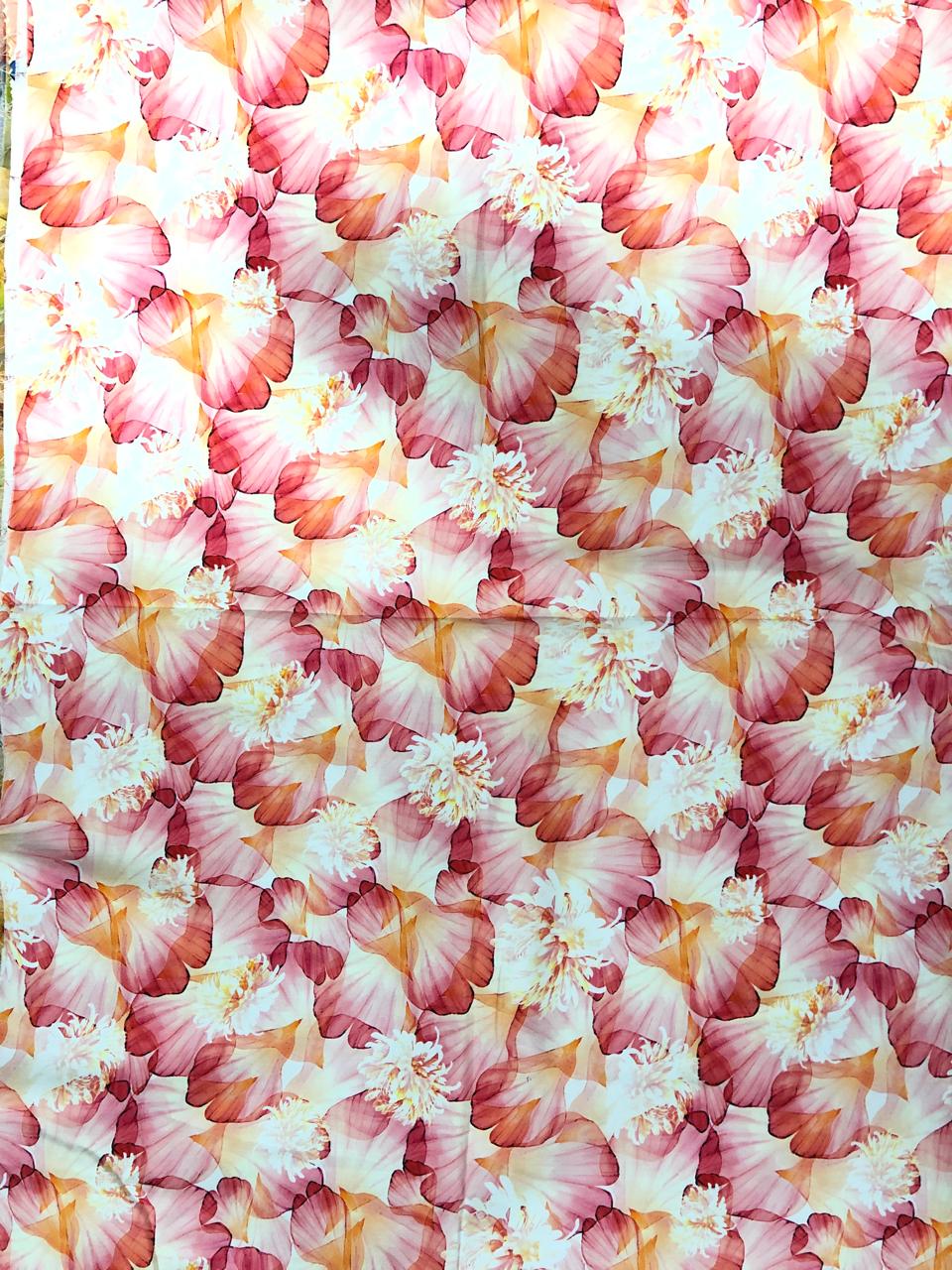 Tela Chalis Rayón Estampado floral X Metro.