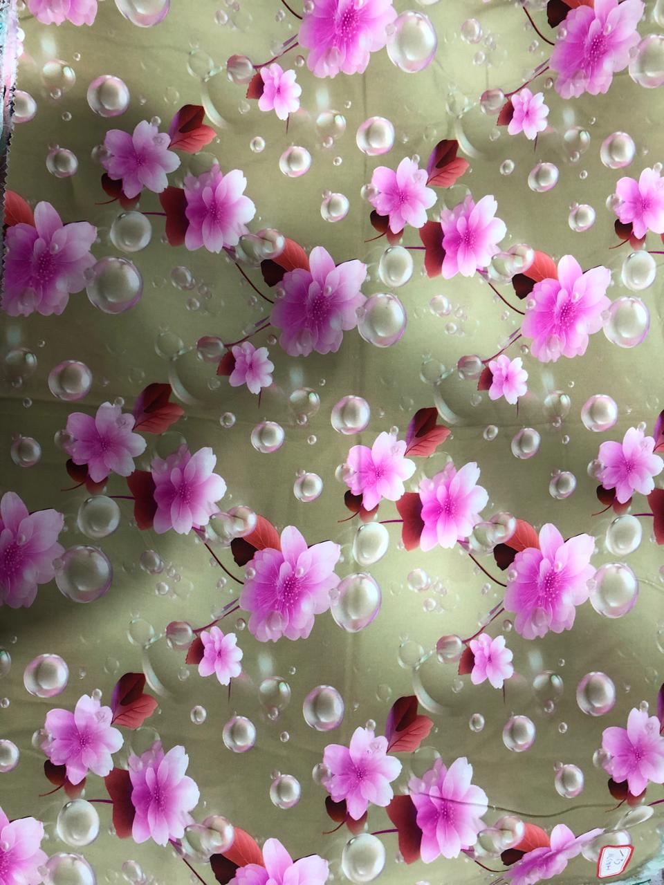 Tela Chalis Rayón Estampado Floral X Metro.