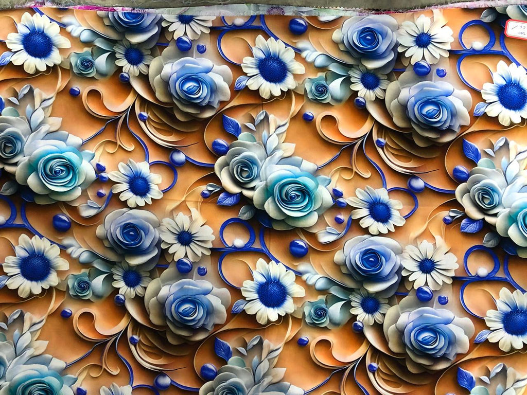 Tela Chalis Rayón Estampado Floral X Metro.