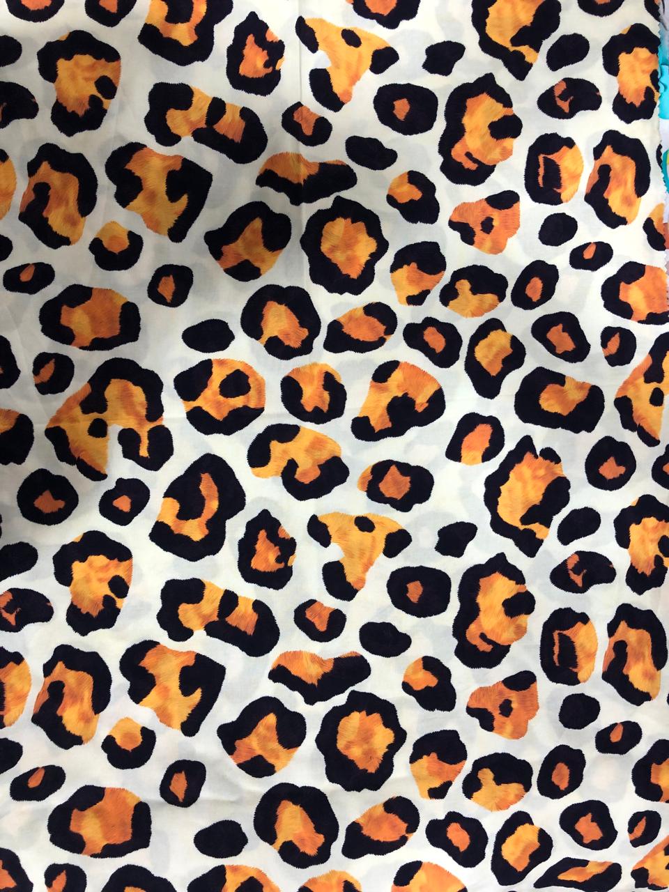 Tela Chalis Rayón Estampado Animal Prient X Metro.