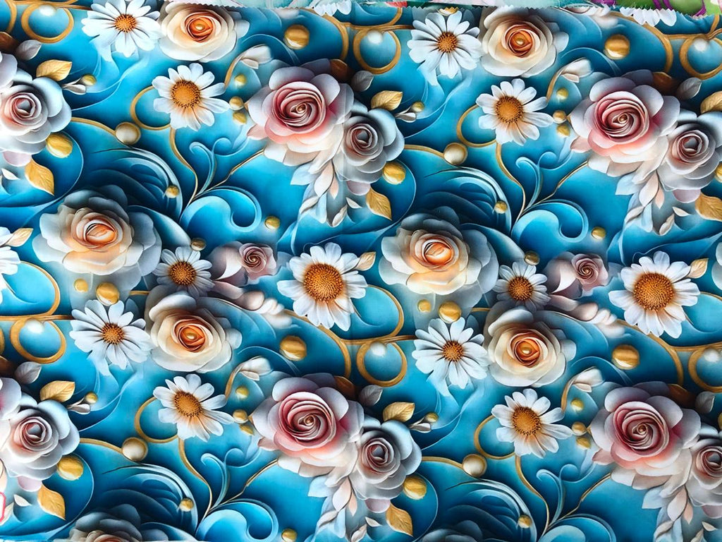 Tela Chalis Rayón Estampado Floral X Metro.