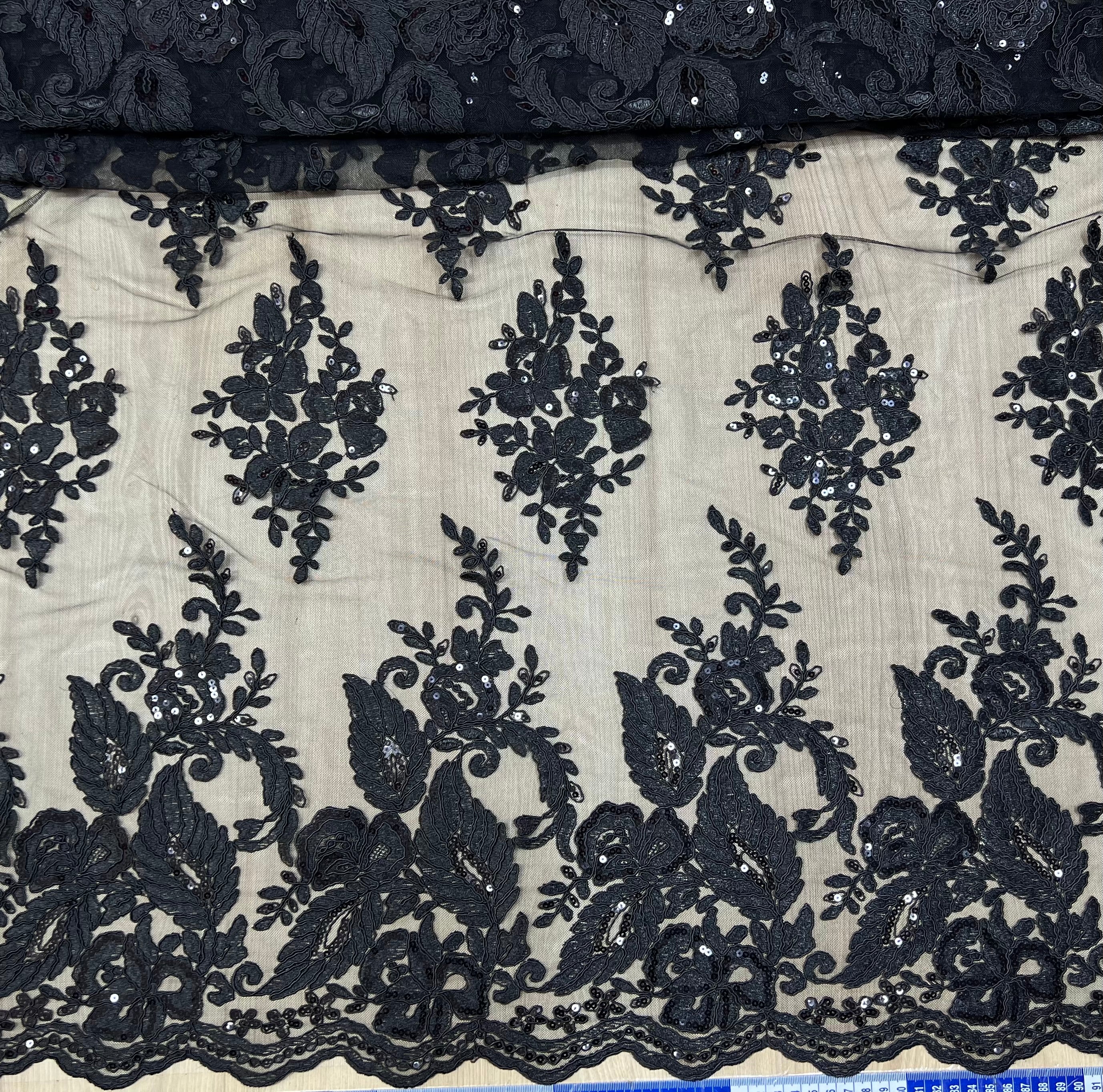 Tela Chantilly Lentejuela X Metro.