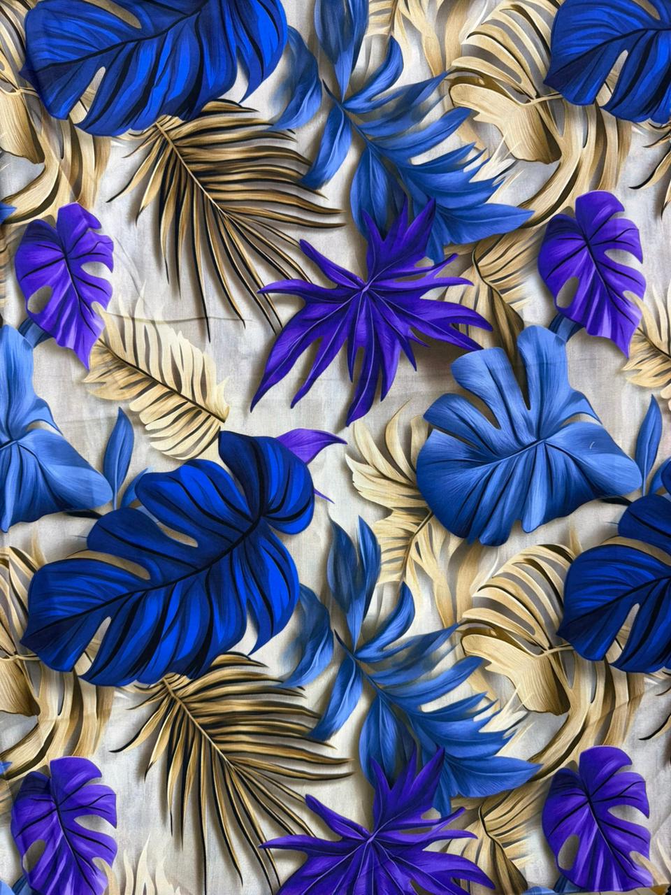 Chalis Rayon Estampado Botánico X Metro.