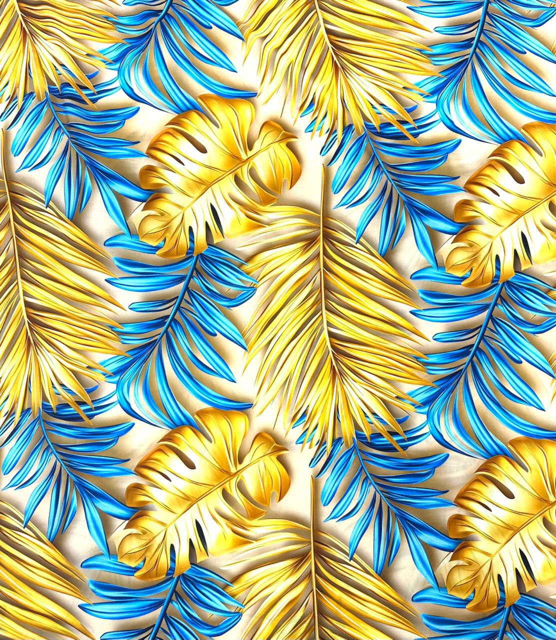 Chalis Rayon Estampado Botánico X Metro.