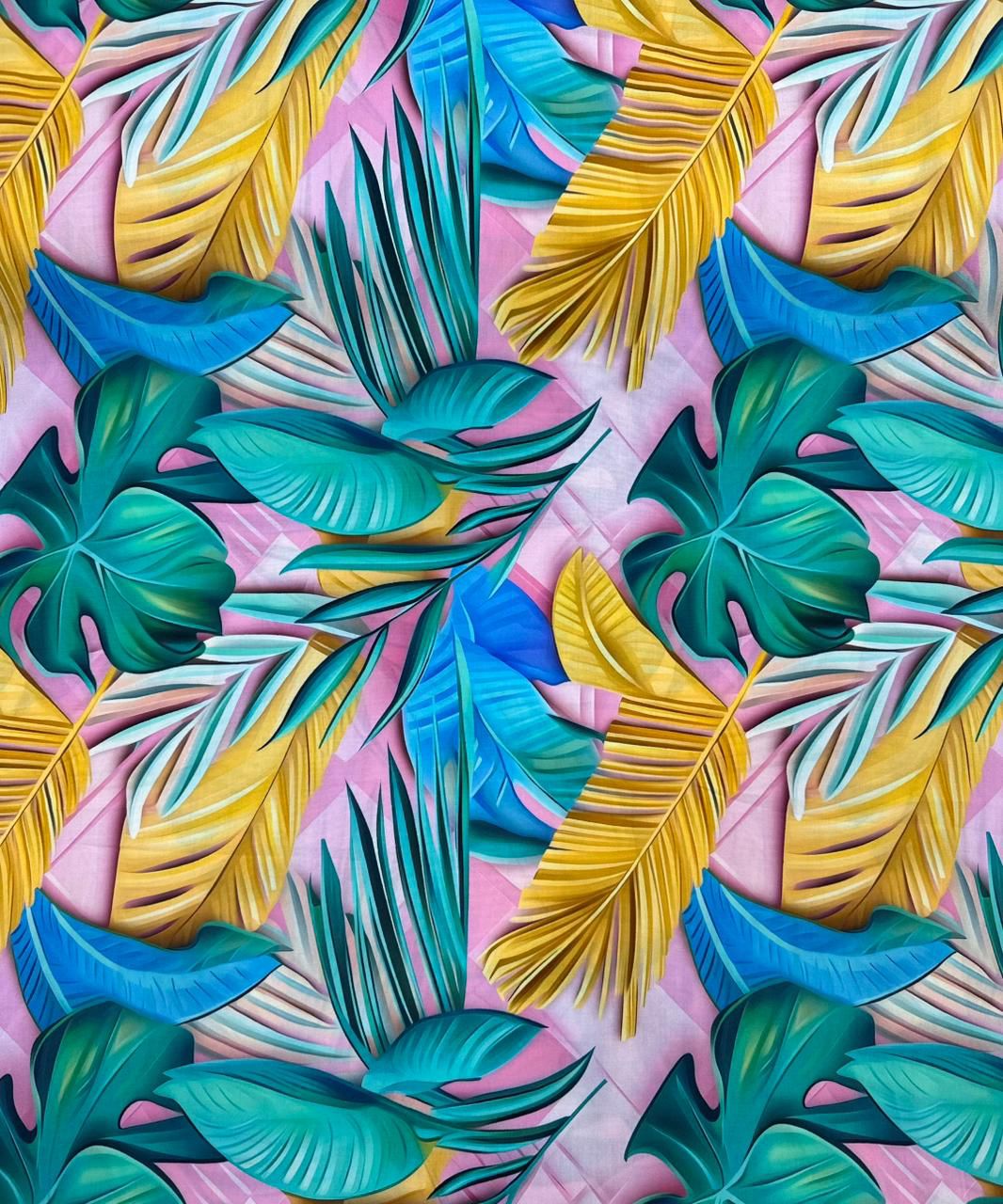 Chalis Rayon Estampado Botánico X Metro.