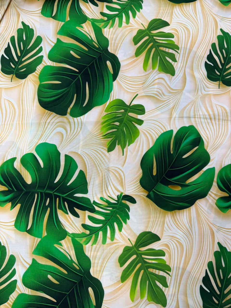 Chalis Rayon Estampado Botánico X Metro.