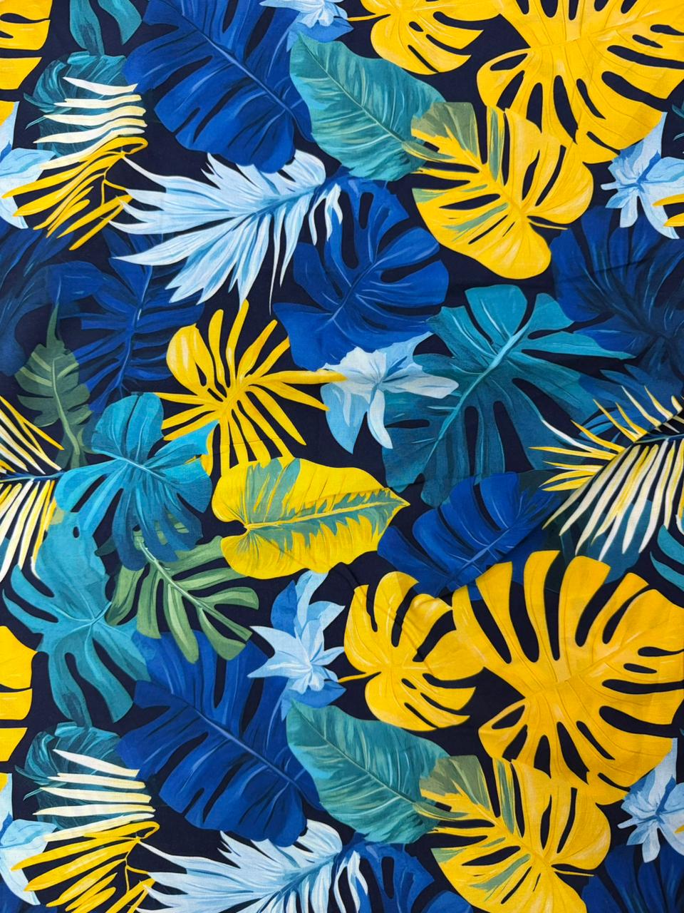 Chalis Rayon Estampado Botánico X Metro.