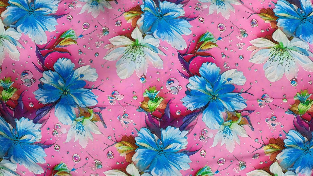 Chalis Rayon Estampado Botánico X Metro.
