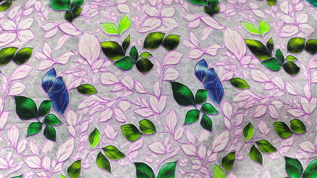 Chalis Rayon Estampado Botánico X Metro.