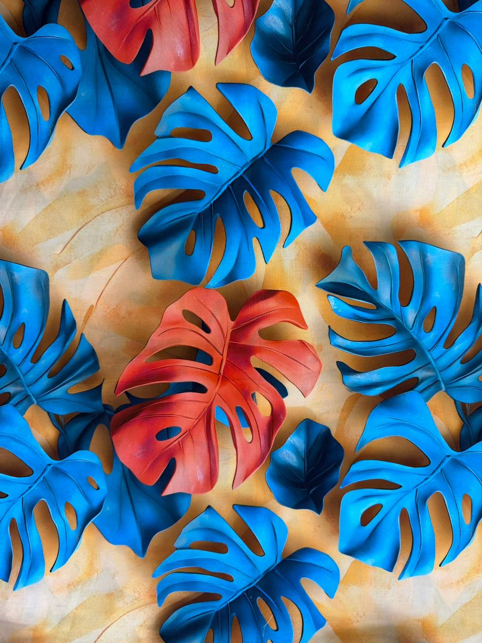 Chalis Rayon Estampado Botánico X Metro.