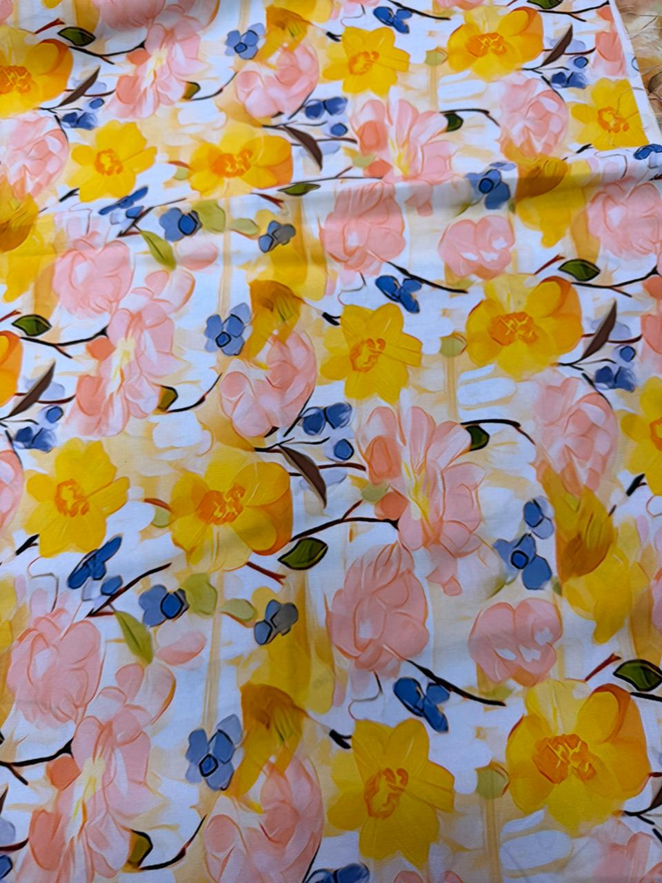 Chalis Rayon Estampado Botánico X Metro.