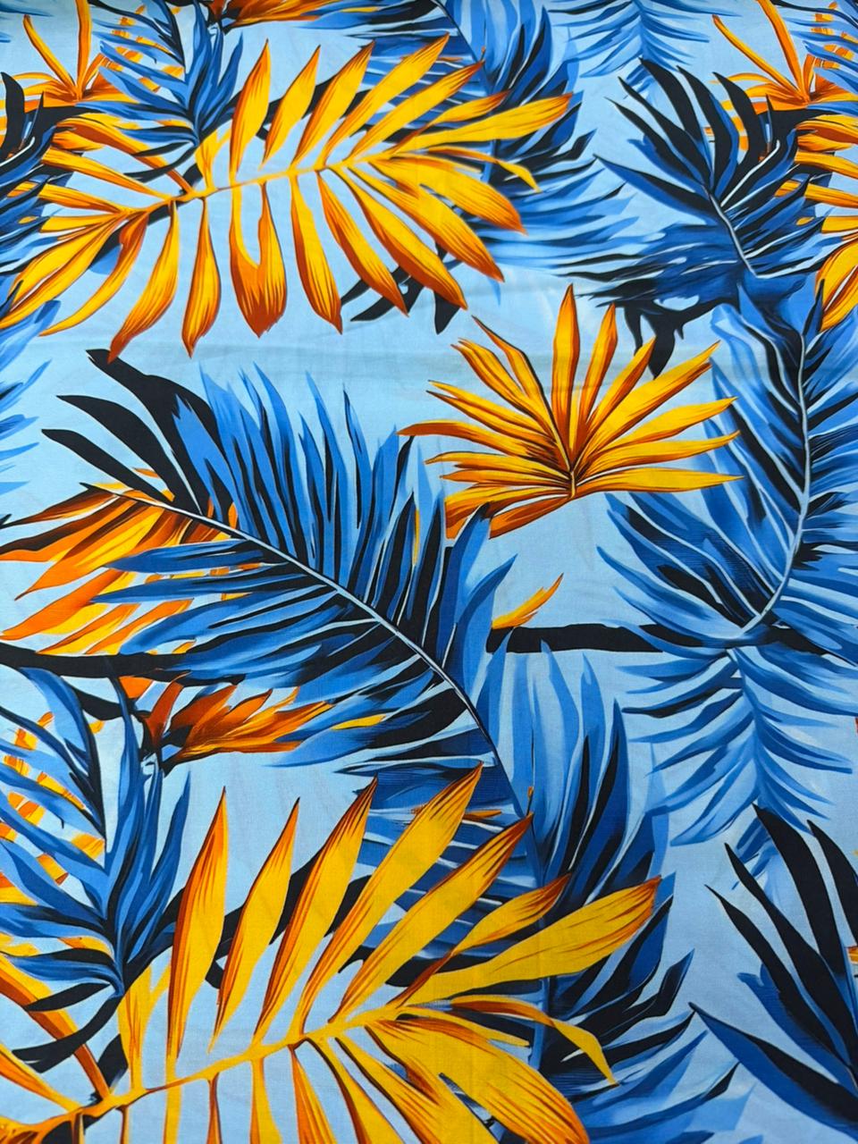 Chalis Rayon Estampado Botánico X Metro.