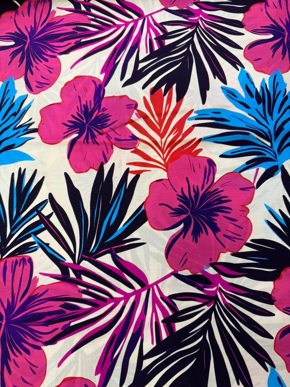 Chalis Rayon Estampado Botánico X Metro.