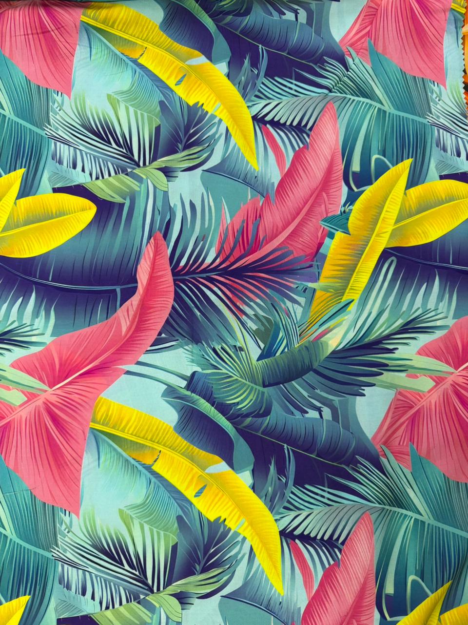 Chalis Rayon Estampado Botánico X Metro.