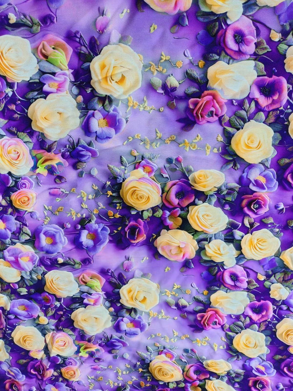 Chalis Rayon Estampado Botánico X Metro.