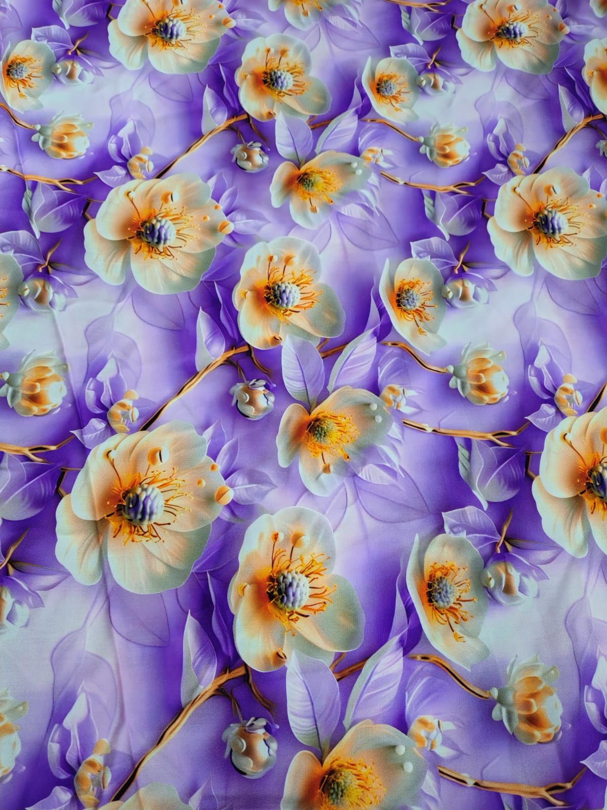 Chalis Rayon Estampado Botánico X Metro.