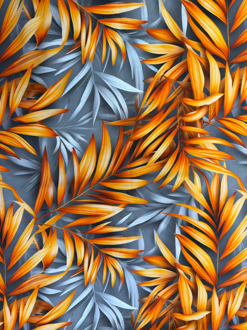 Chalis Rayon Estampado Botánico X Metro.