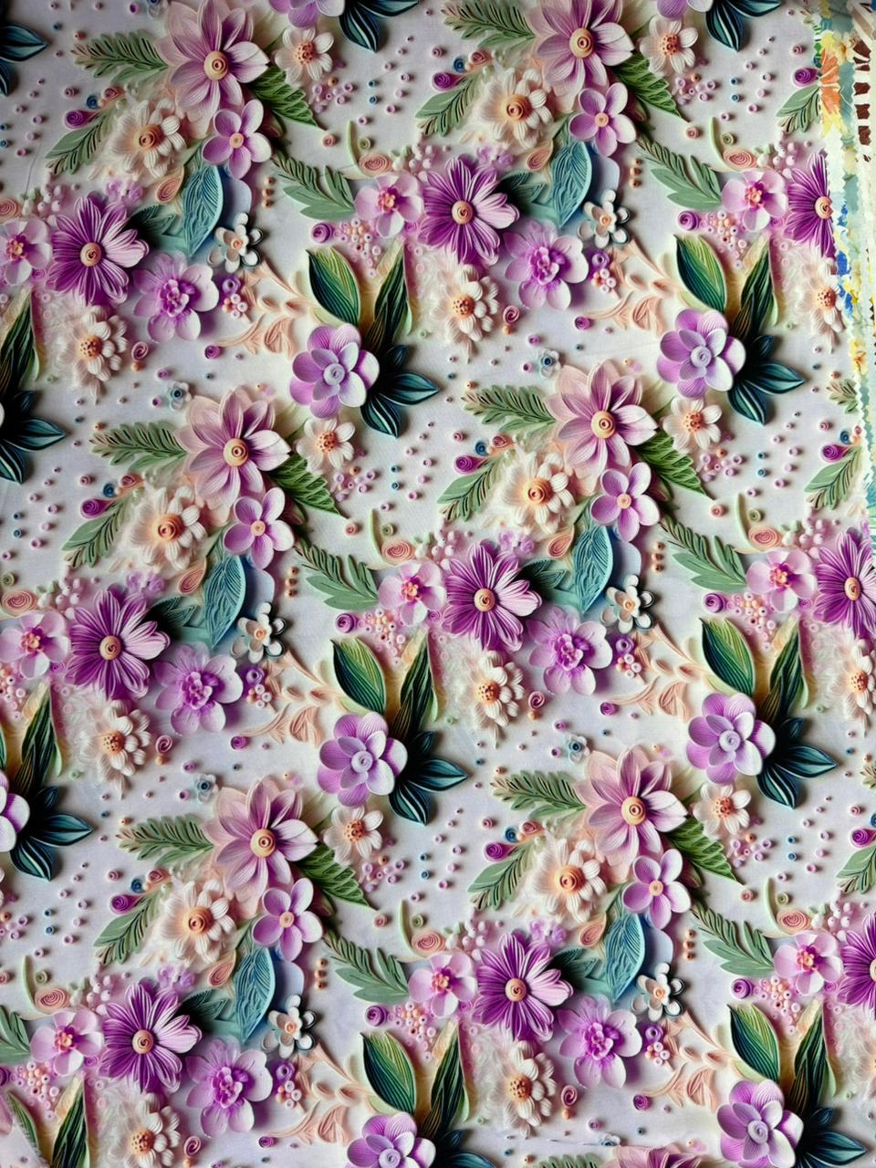 Chalis Rayon Estampado Botánico X Metro.