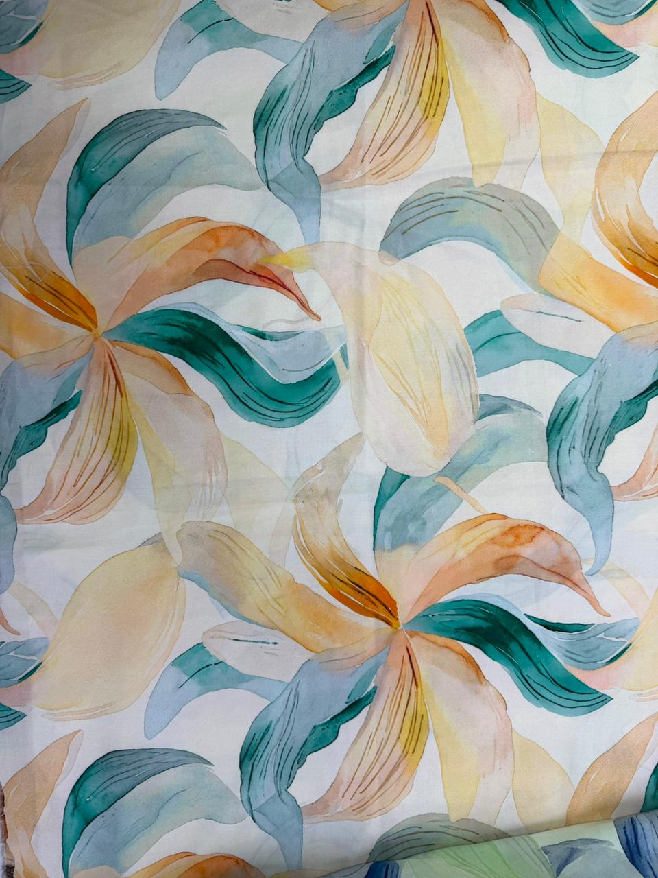 Chalis Rayon Estampado Botánico X Metro.