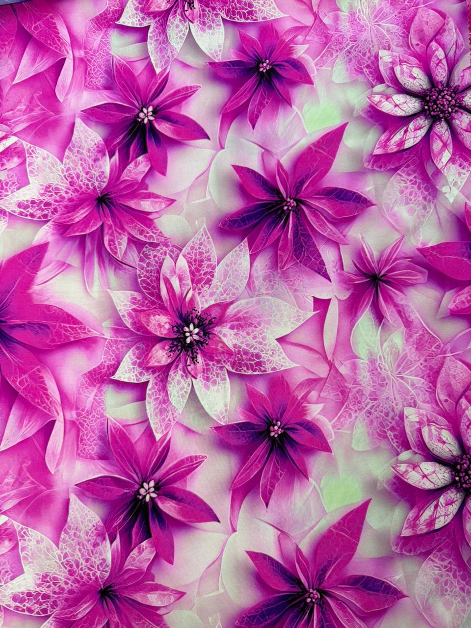 Chalis Rayon Estampado Botánico X Metro.