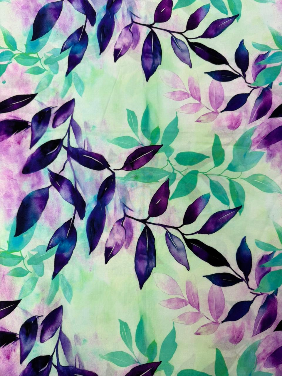 Chalis Rayon Estampado Botánico X Metro.