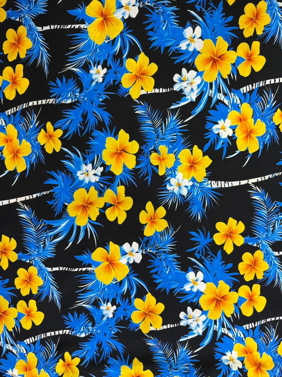 Chalis Rayon Estampado Botánico X Metro.