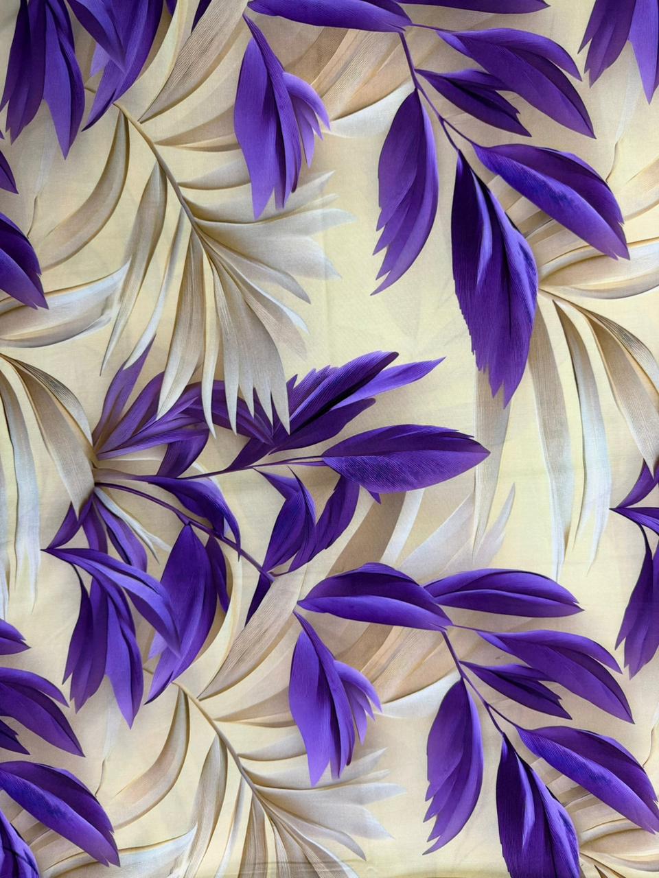 Chalis Rayon Estampado Botánico X Metro.