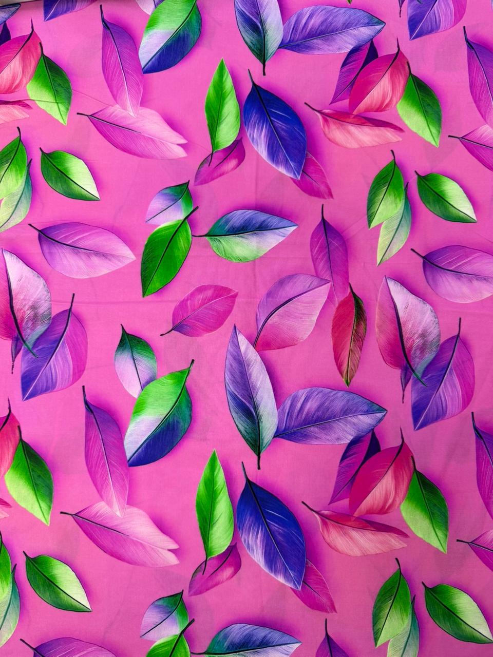 Chalis Rayon Estampado Botánico X Metro.