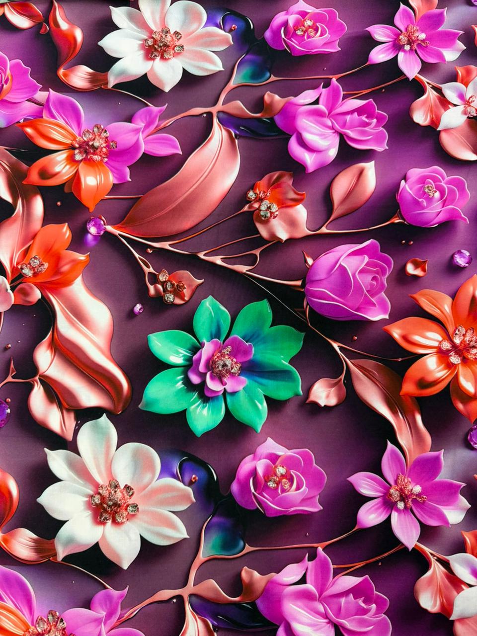 Chalis Rayon Estampado Floral X Metro.