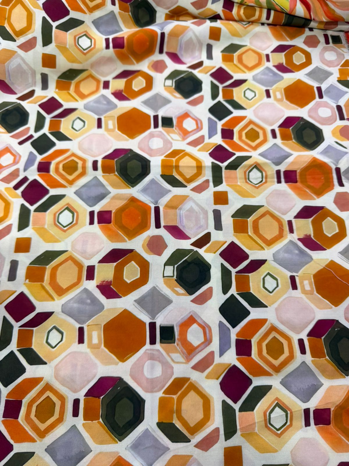 Chalis Rayon Estampado Abstracto X Metro.