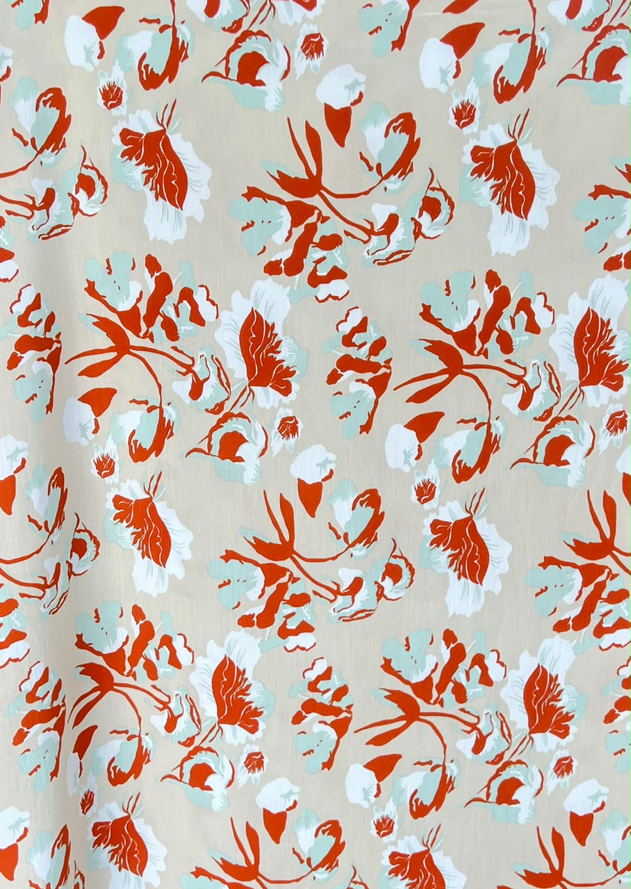 Lino Poliester Estampado X Metro.