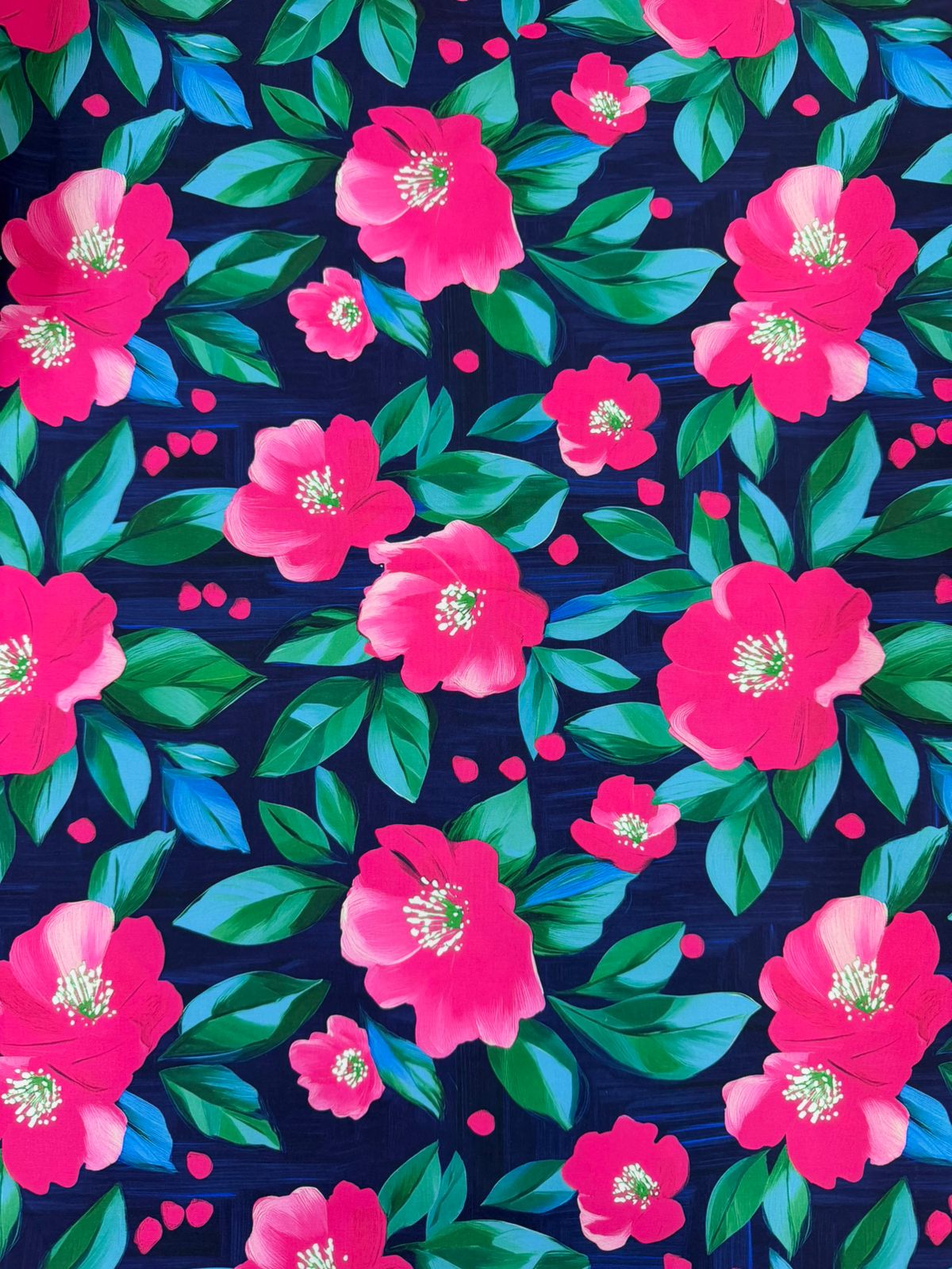 Seda Mango Estampado 3D Floral X Metro