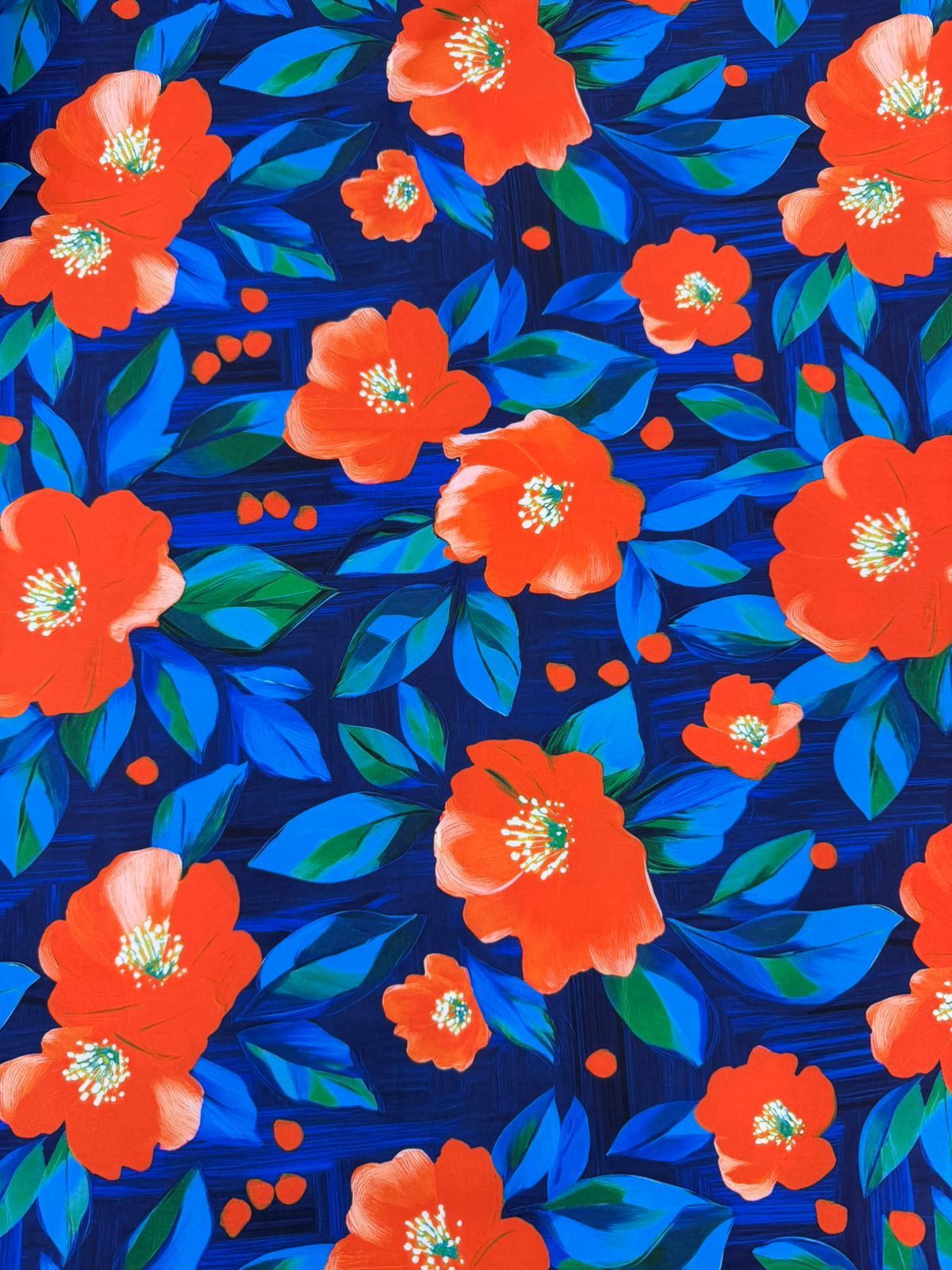 Seda Mango Estampado 3D Floral X Metro