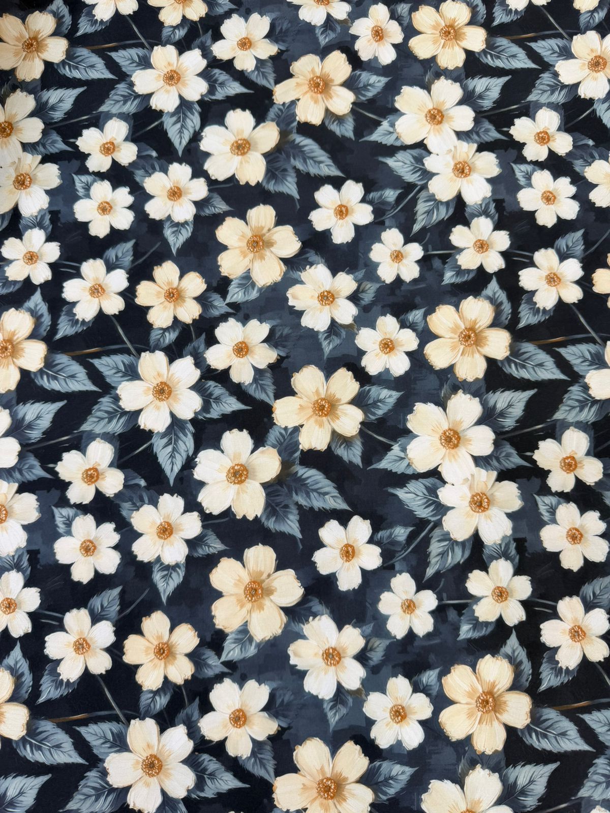 Seda Mango Estampado 3D Floral X Metro