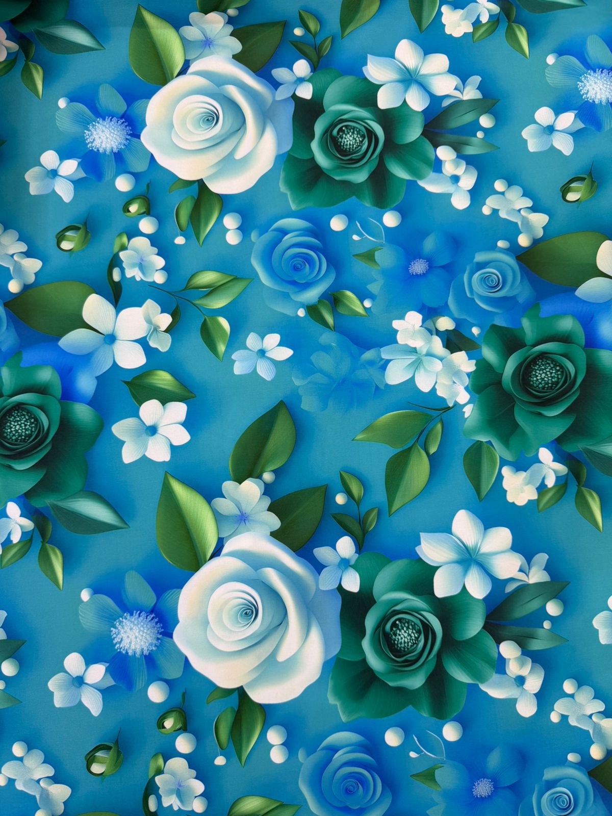 Seda Mango Estampado 3D Floral X Metro