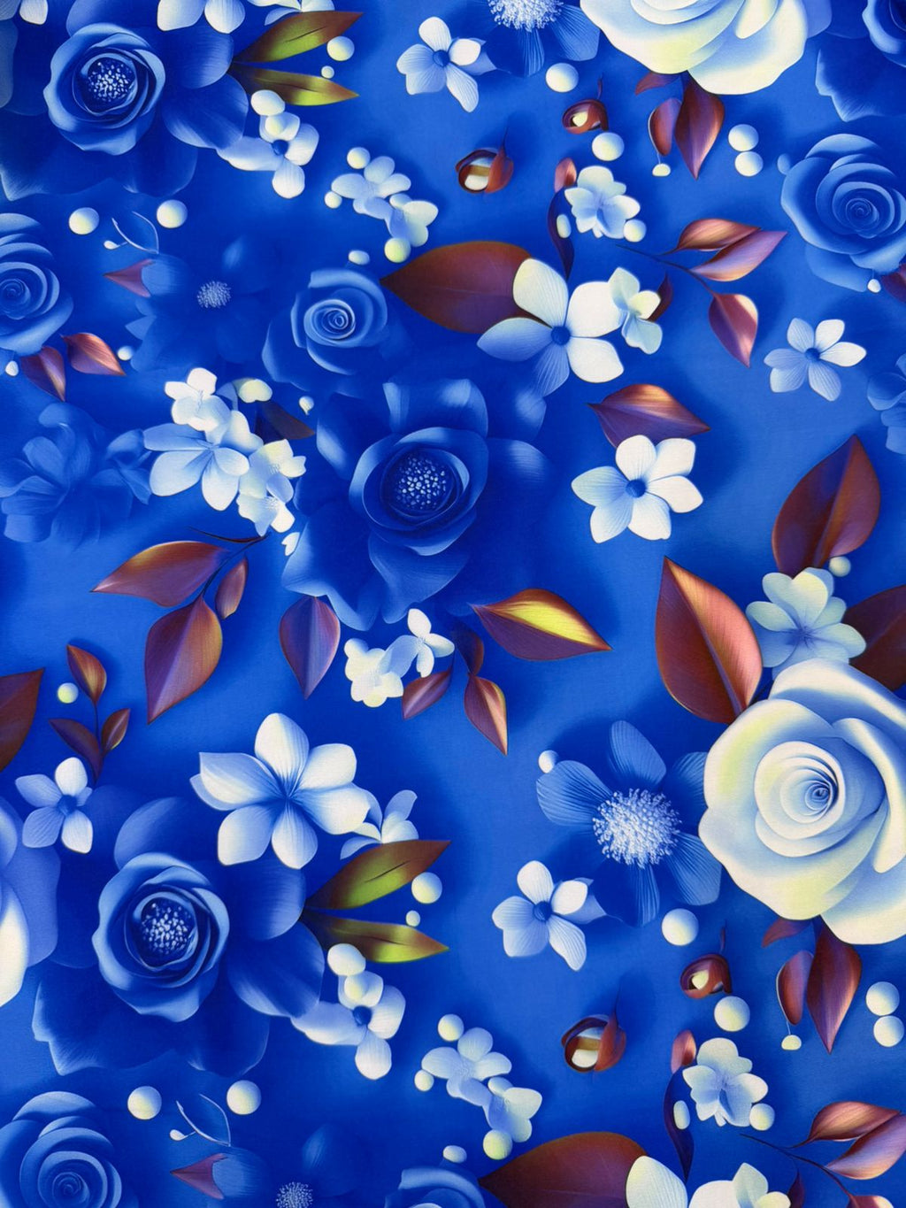 Seda Mango Estampado 3D Floral X Metro