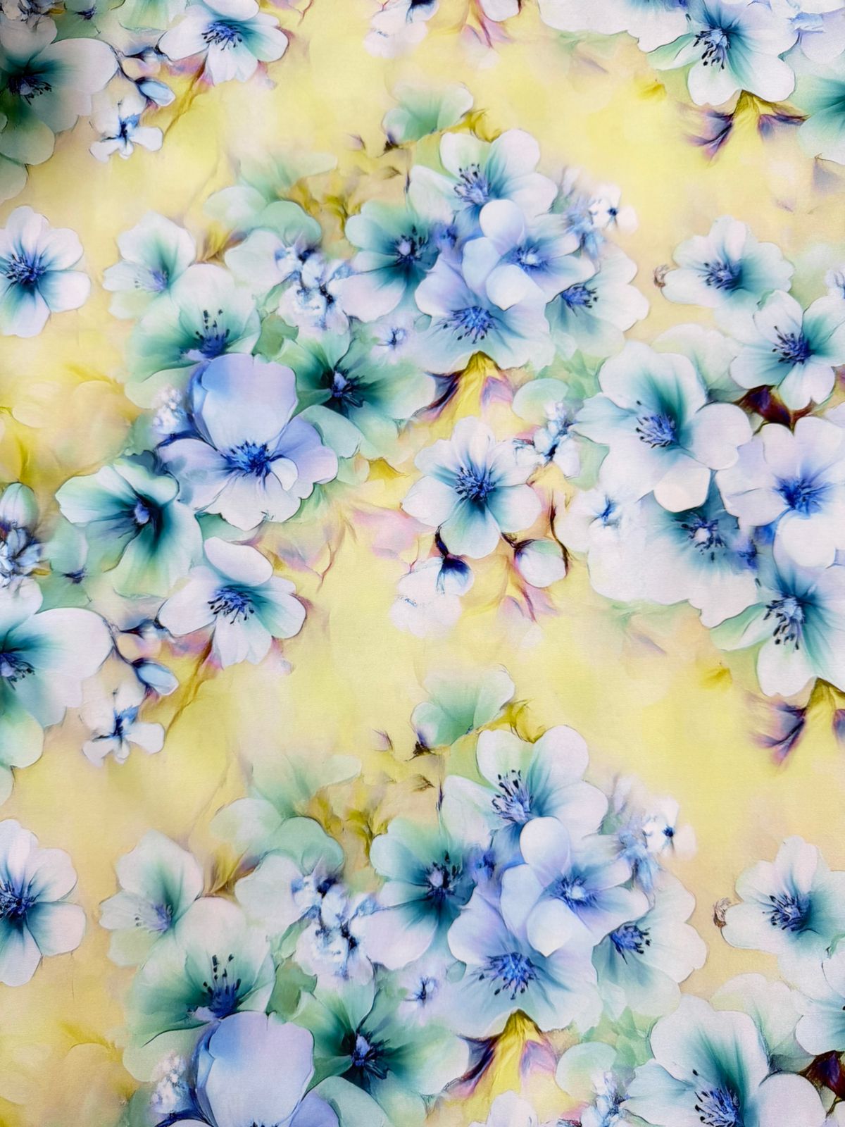 Seda Mango Estampado 3D Floral X Metro