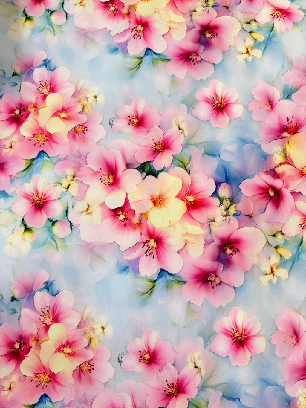 Seda Mango Estampado 3D Floral X Metro