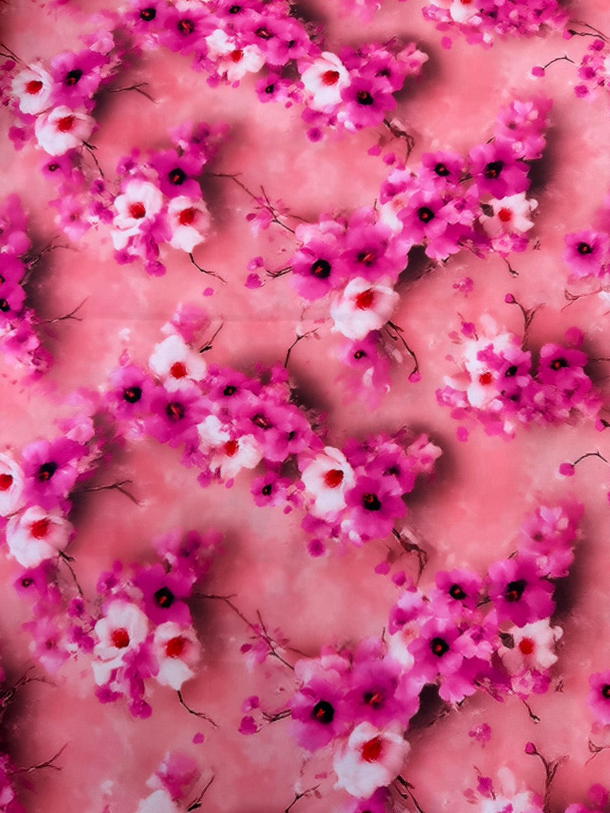 Seda Mango Estampado 3D Floral X Metro