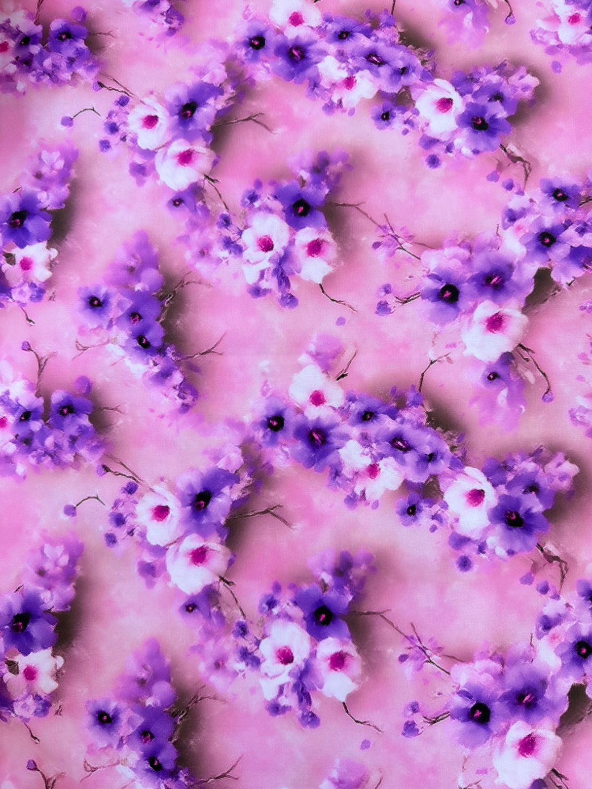 Seda Mango Estampado 3D Floral X Metro