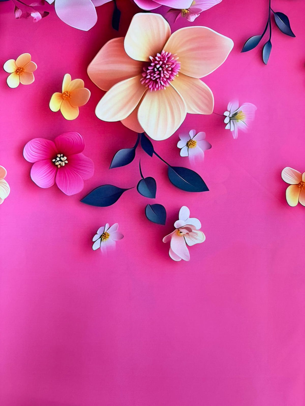 Seda Mango Estampado 3D Floral X Metro