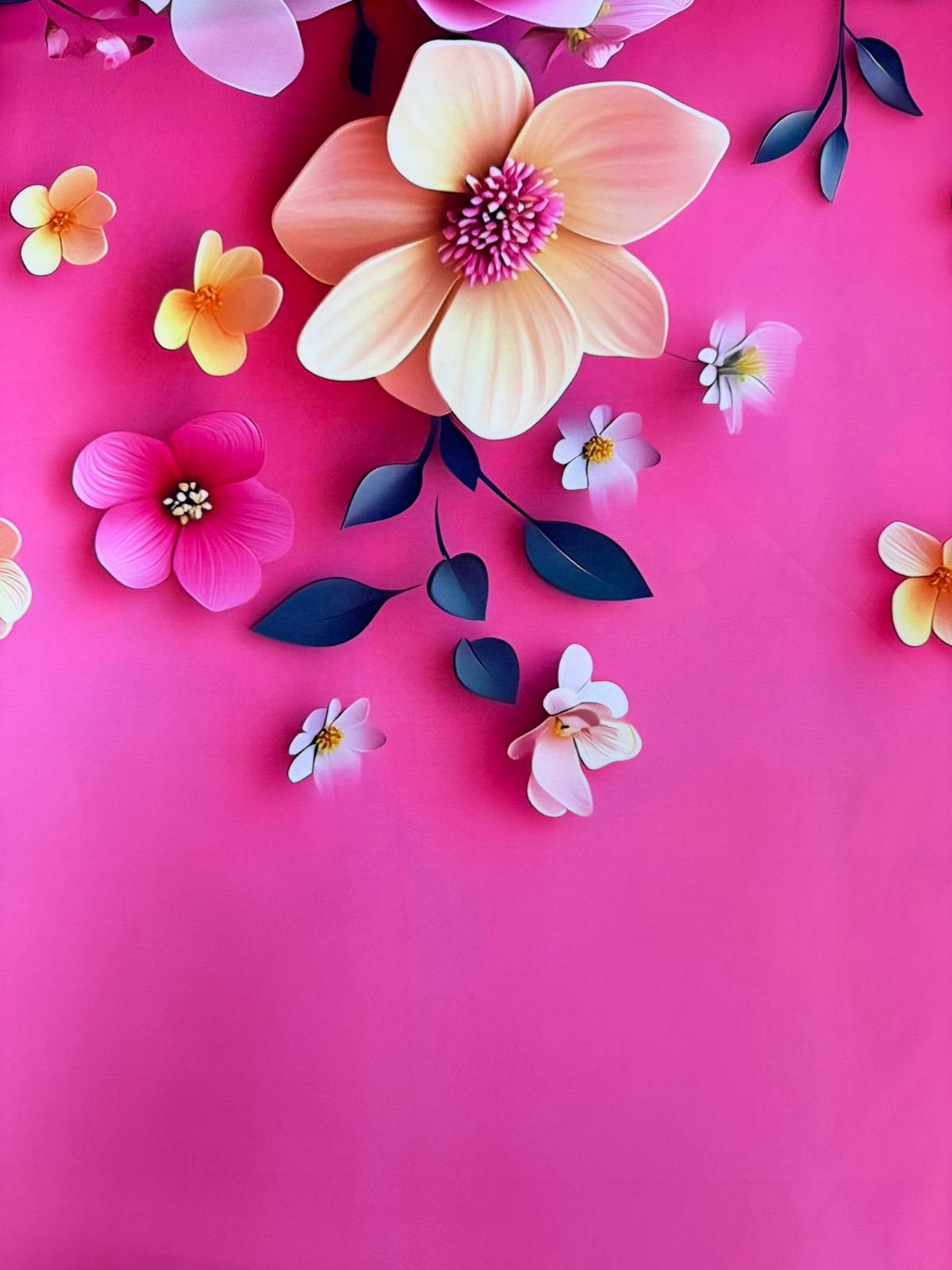 Seda Mango Estampado 3D Floral X Metro