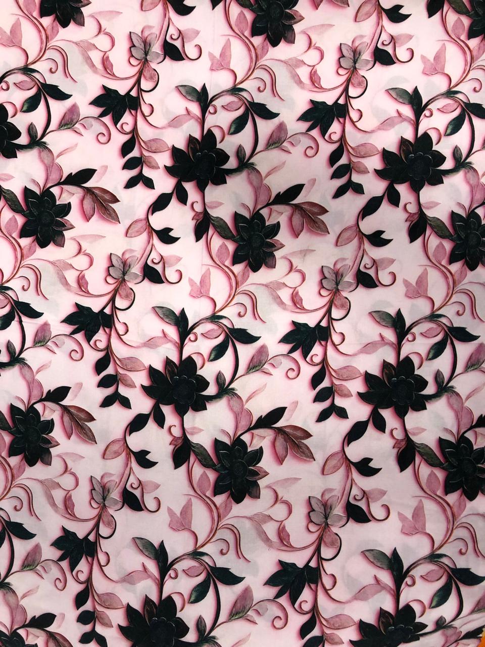 Tela Chalis Rayón Estampado Floral X Metro.